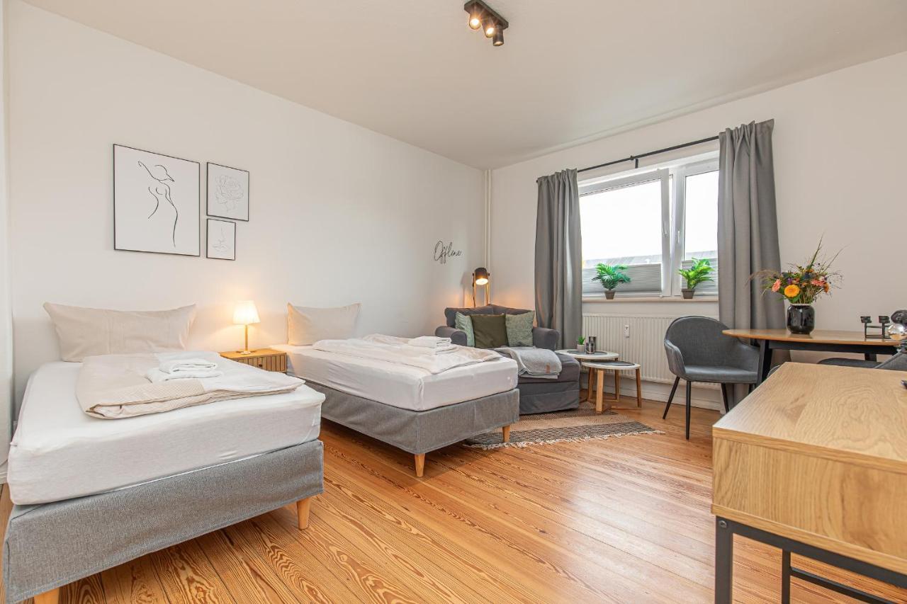 Fewo1846 - Kommood - Zentral Gelegenes Studio-Apartment Mit Balkon Im Hochparterre Flensburg Buitenkant foto
